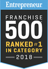 Entrepreneur Franchise 500 Ranked #1 in Category 2018